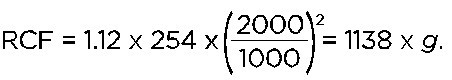 zui低RCF計算，RPM較低